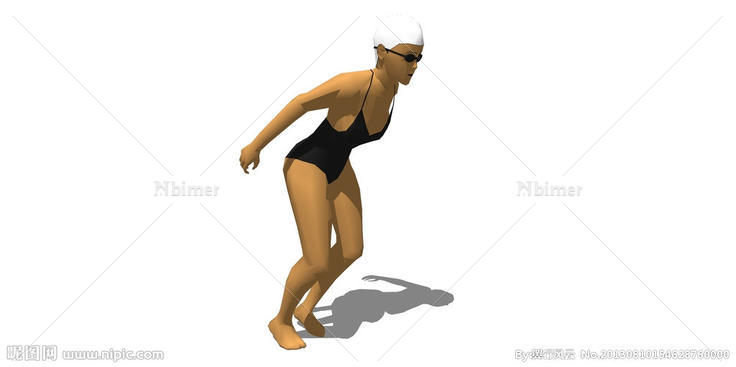 游泳的的性感女性图片