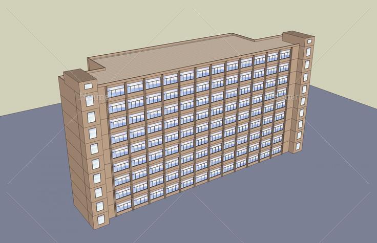 现代高层住宅楼(40412)su模型下载