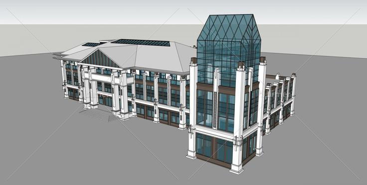 新古典风格商业会所(31584)su模型下载