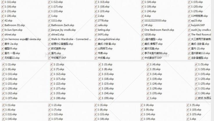 精品su模型免费送 （室内篇）第二季