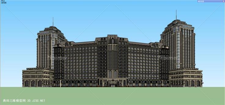 法式酒店区域模型su模型