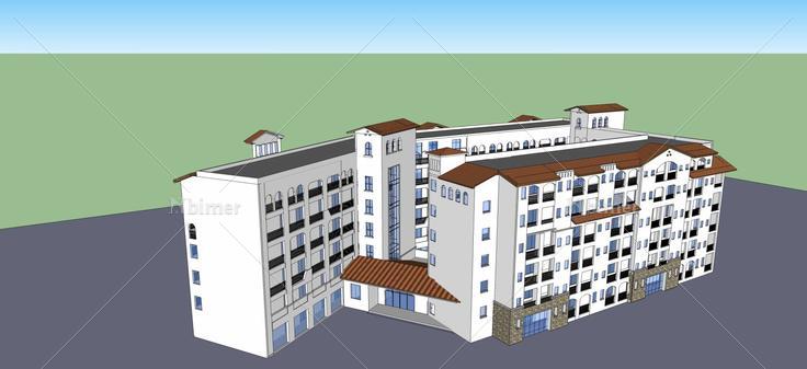 欧式风格学校(52778)su模型下载