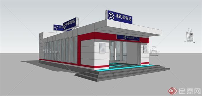 地铁站装潢方案SU精品设计模型（整套CAD图纸+效
