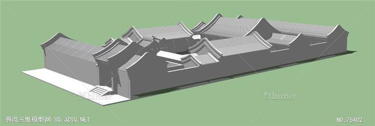 大宅四合院模型