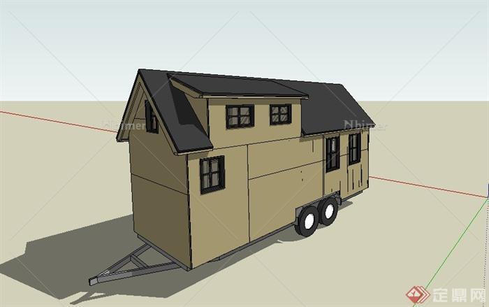 某单层房车建筑设计SU模型