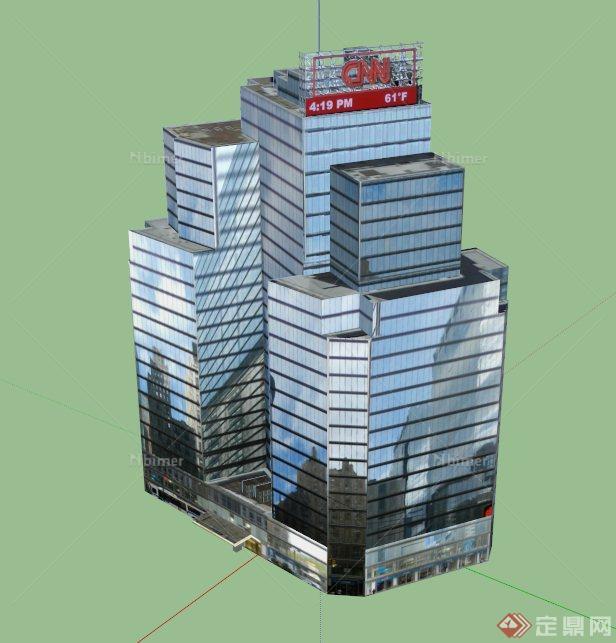 美国有线电视新闻网大楼建筑设计SU模型