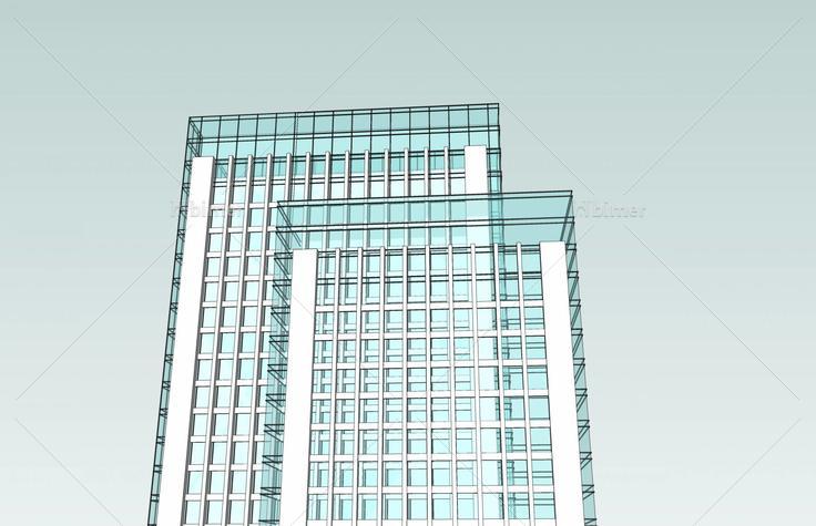 现代高层办公楼(48236)su模型下载