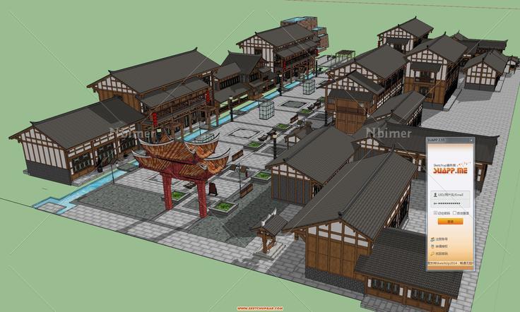 古商业街模型