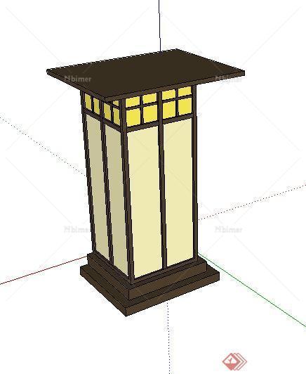 一个小庭院灯设计SU模型