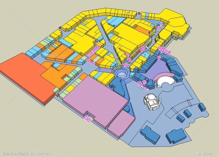 地中海宇宙商业中心商业规划 su模型 3d