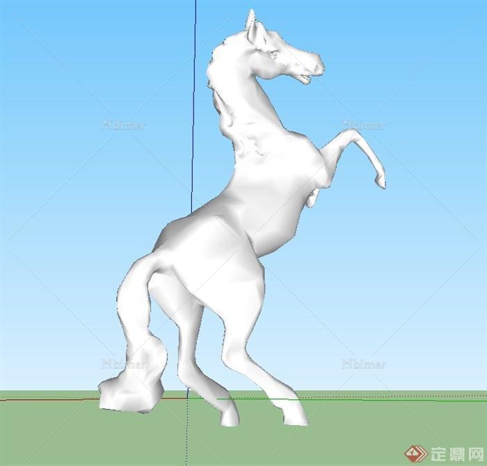 园林景观雕塑马设计SU模型
