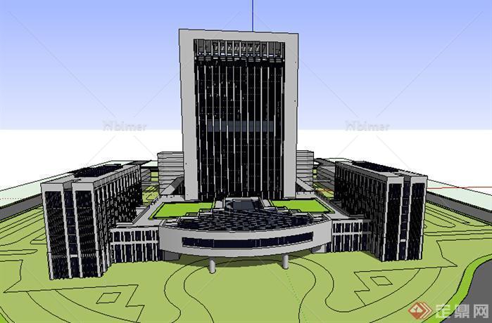 某现代酒店建筑设计方案SU模型24
