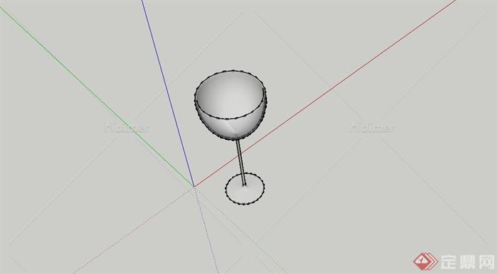 简约高脚杯设计SU模型[原创]