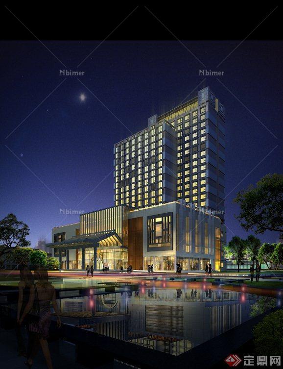 某国际五星级酒店建筑方案设计（含JPG效果图、c