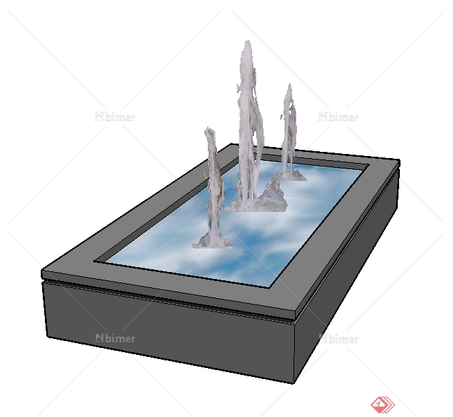 景观喷泉水景设计方案SU模型17
