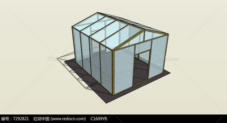 玻璃房透明温室SU模型