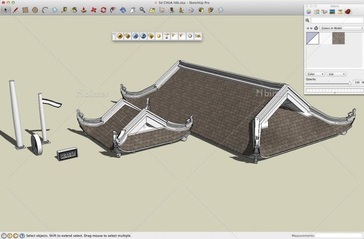 提供中式建筑大屋顶构件SketchUp模型下载分享带