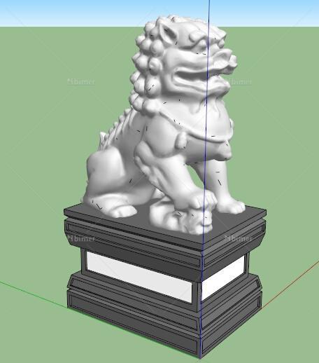 须弥座+狮子提供SketchUp模型下载分享，中式建筑