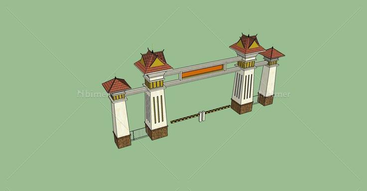 景观-大门(77846)su模型下载