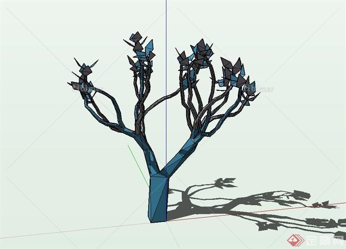 经典抽象的树木植物素材设计SU模型[原创]