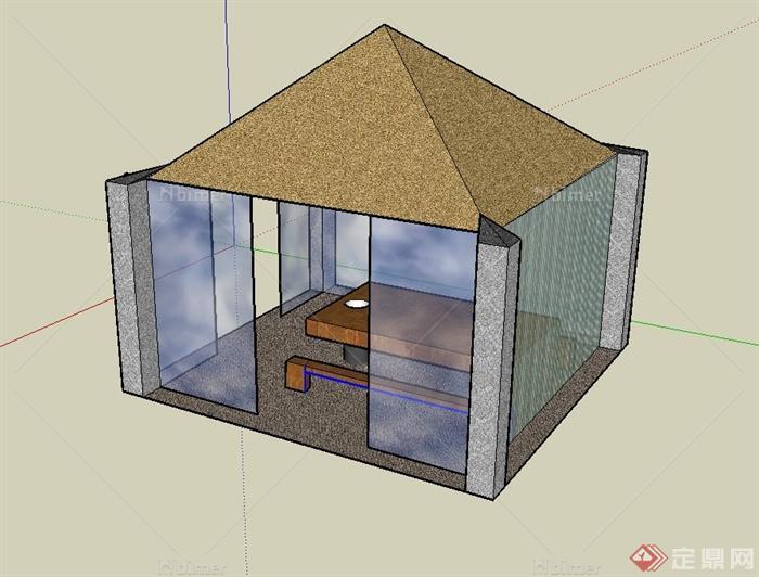 某色特棚房建筑设计SU模型