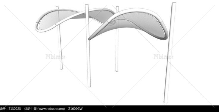 现代张拉膜亭子