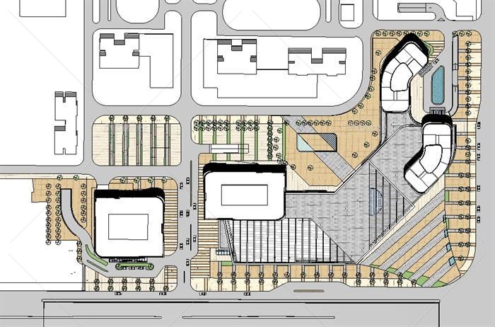 某现代商业综合体建筑设计（PDF文本方案、su模型