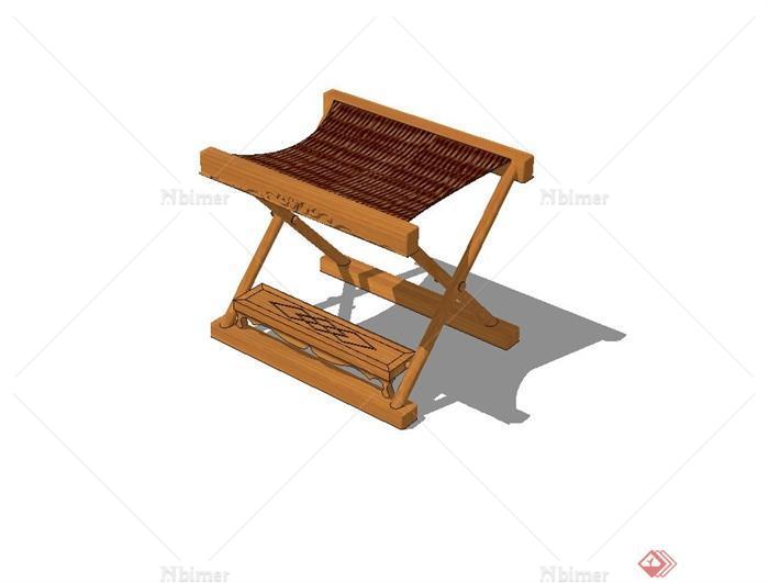 某现代风格折叠坐凳设计su模型