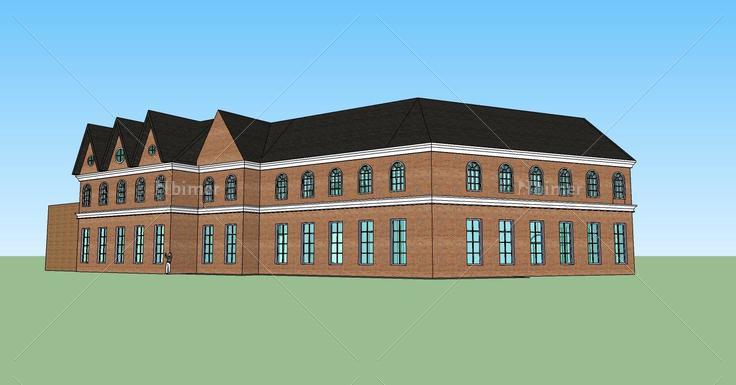 英式风格商业楼(79188)su模型下载