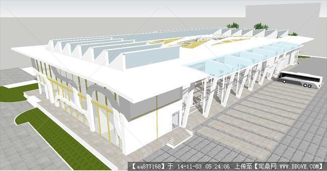 客运站建筑方案精细SU设计模型