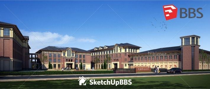 超级精细的小学建筑设计方案带SketchUp模型下载