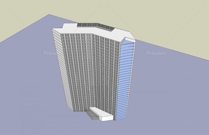 现代高层办公楼(53697)su模型下载