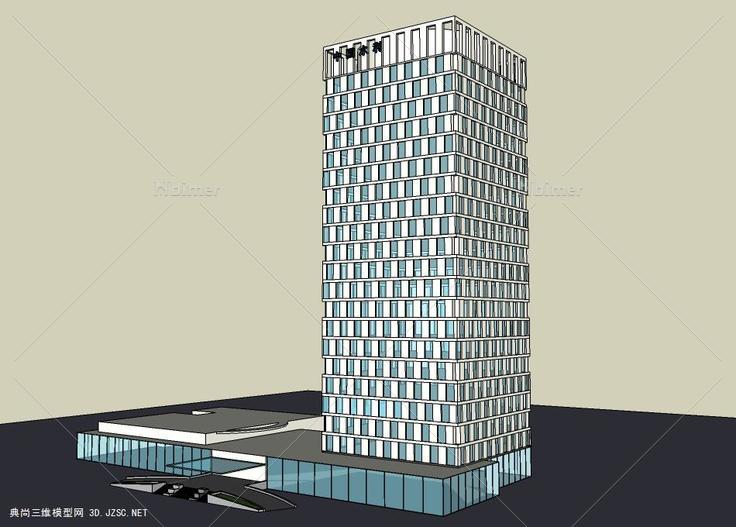 办公M 高层办公楼su模型