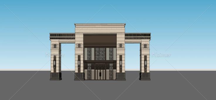 新古典风格门头(72748)su模型下载