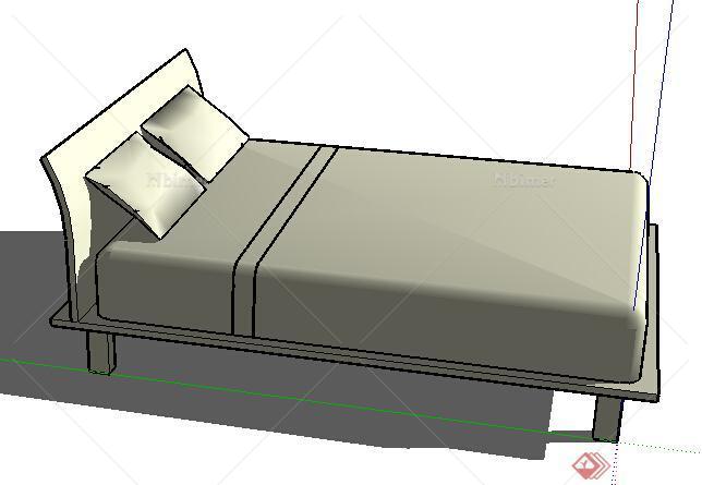 设计素材之家具 双人床设计素材su模型
