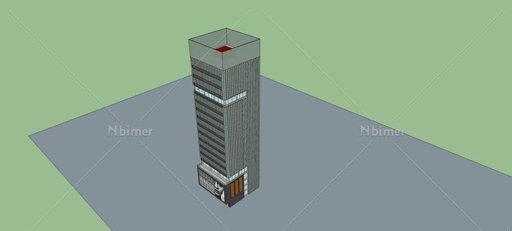 现代高层办公楼(72117)su模型下载