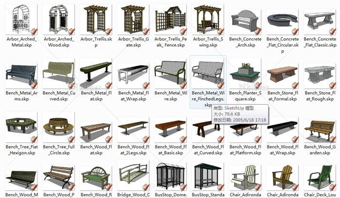 室内、园林、建筑节点SU模型组件库