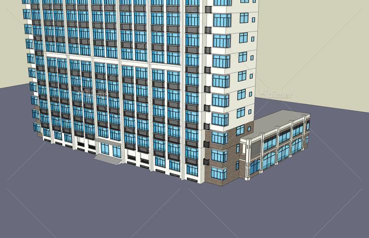 现代高层住宅公寓(47522)su模型下载
