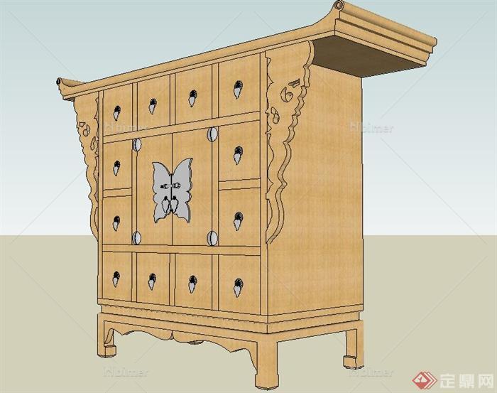 古典中式柜子设计su模型[原创]