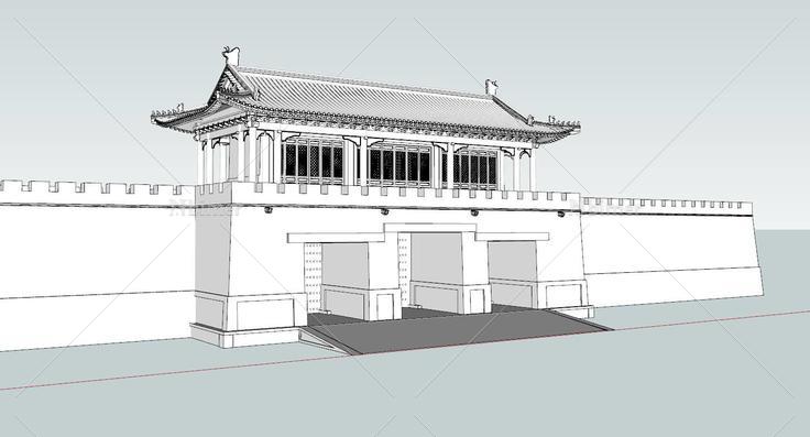 城门 城楼(166683)su模型下载