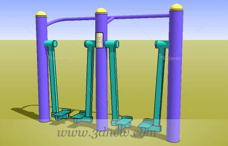 双踏sketchup模型-小区运动器材