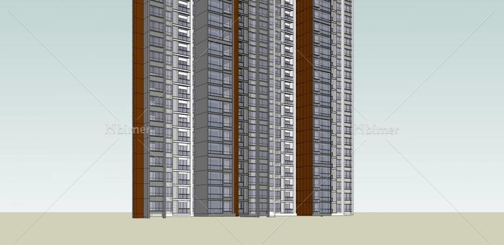 现代高层住宅楼(36498)su模型下载