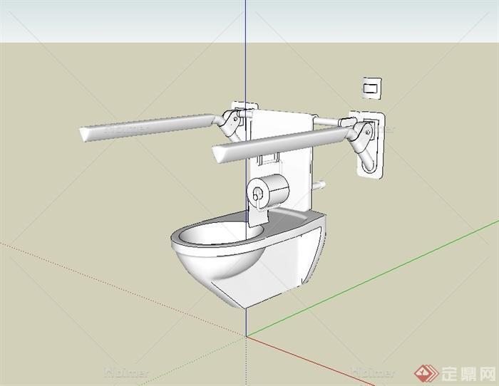 某残疾人马桶设计su模型[原创]