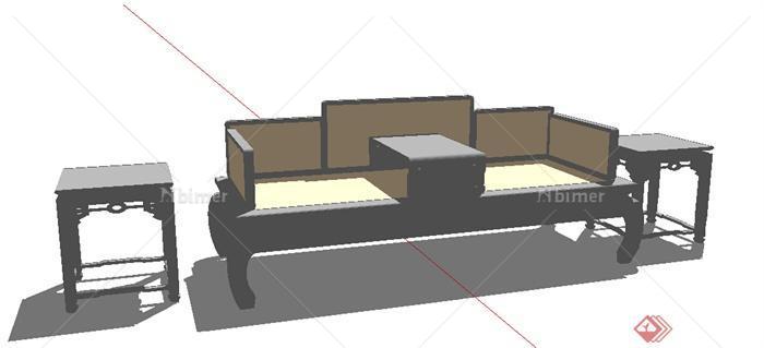 某中式家具沙发设计SU模型