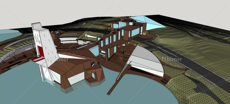 成都麓湖万华艺展中心(74126)su模型下载