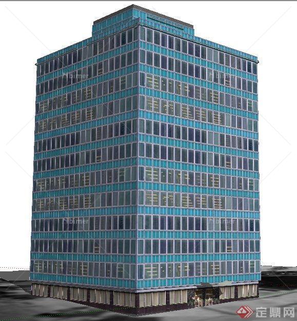 现代高层办公建筑楼SU模型