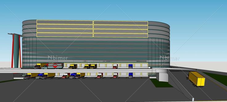 现代物流大厦(79428)su模型下载