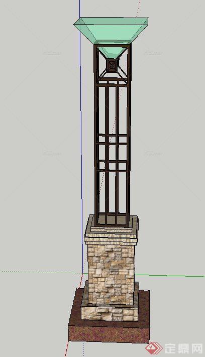 园林景观节点路灯设计SU模型