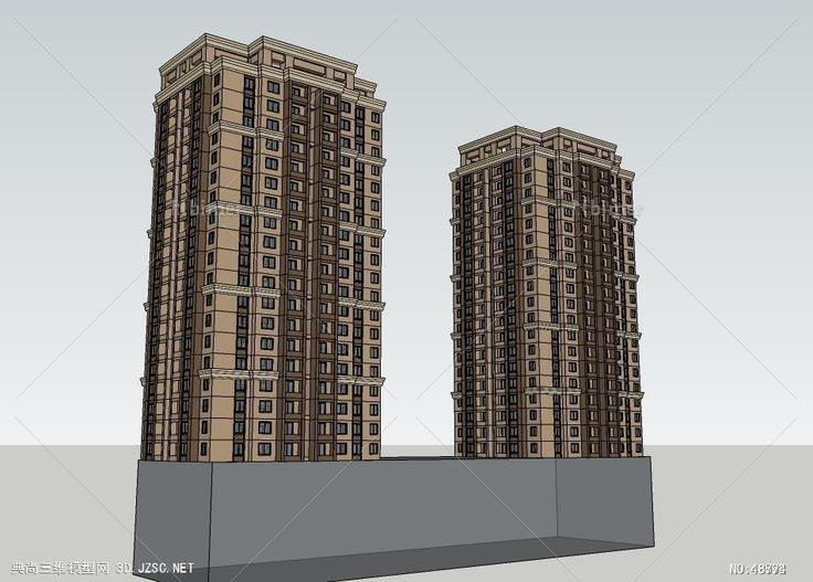 22高层住宅 su模型 3d