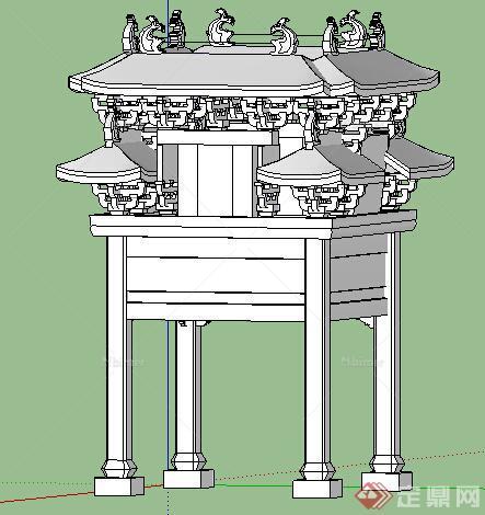 园林景观之牌坊设计方案SU模型11